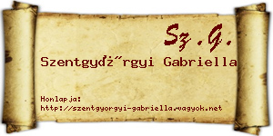 Szentgyörgyi Gabriella névjegykártya