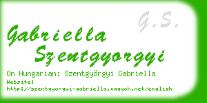 gabriella szentgyorgyi business card